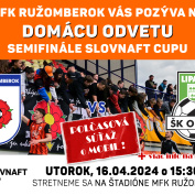 Semifinále Slovnaft Cup - MFK Ružomberok/ŠK Odeva Lipany  1
