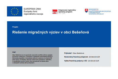 Riešenie migračných výziev v obci Bešeňová